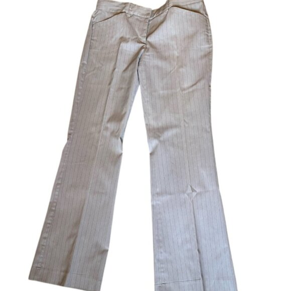 EXPRESS Design Studio Editor Pant Sz 6 Gray Pinstripe #307F - Picture 1 of 7